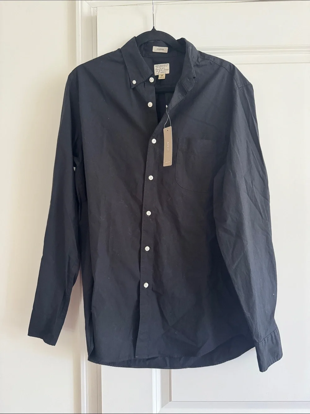 J. Crew Black Long-Sleeve Button-Down Shirt